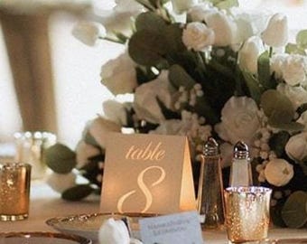 Simply Elegant Table Numbers for weddings.