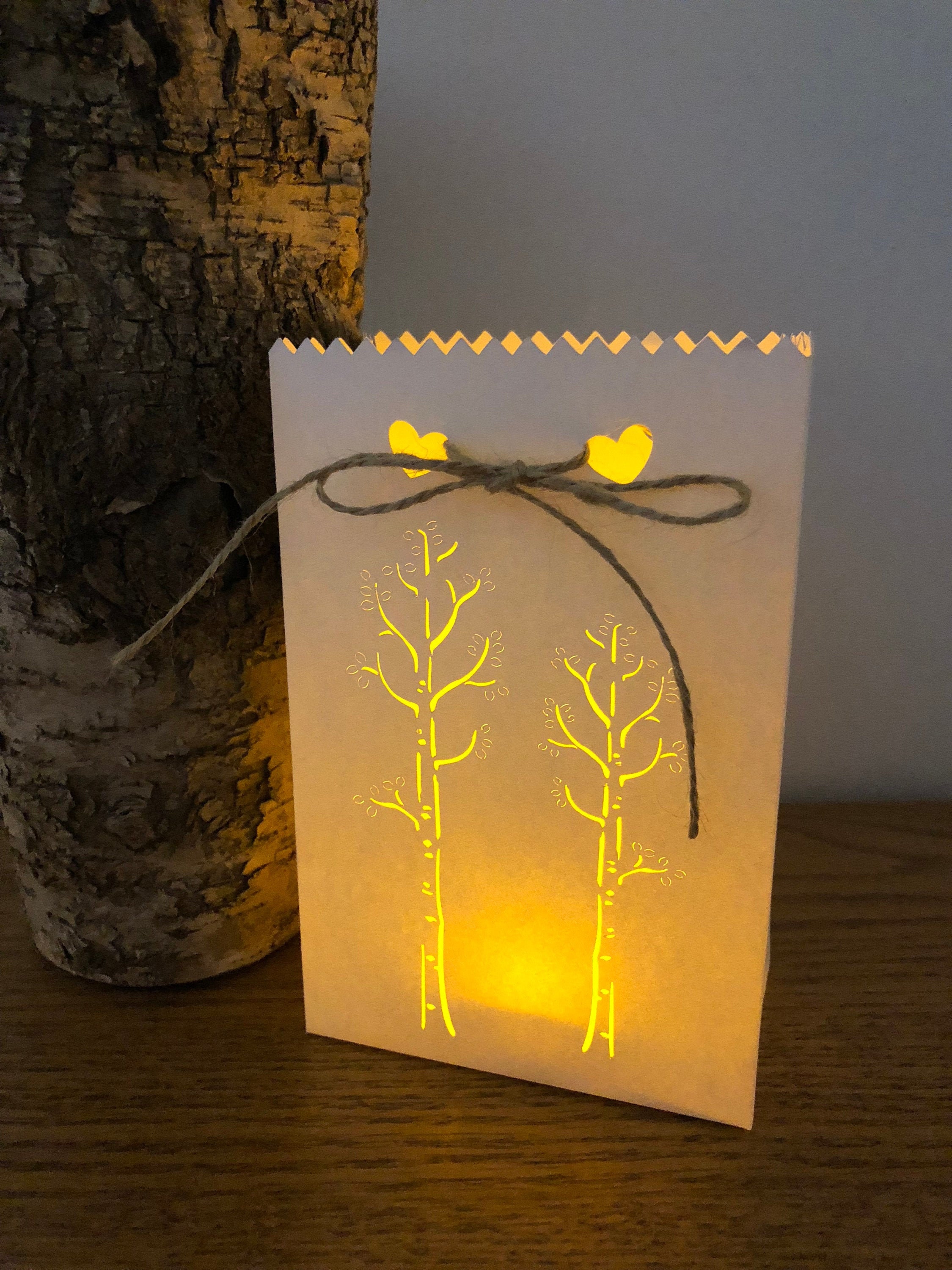 Aspen Tree Luminary Bag • Wedding Aisle Décor • Luminaries • Aisle Runner Luminaries • Fall
