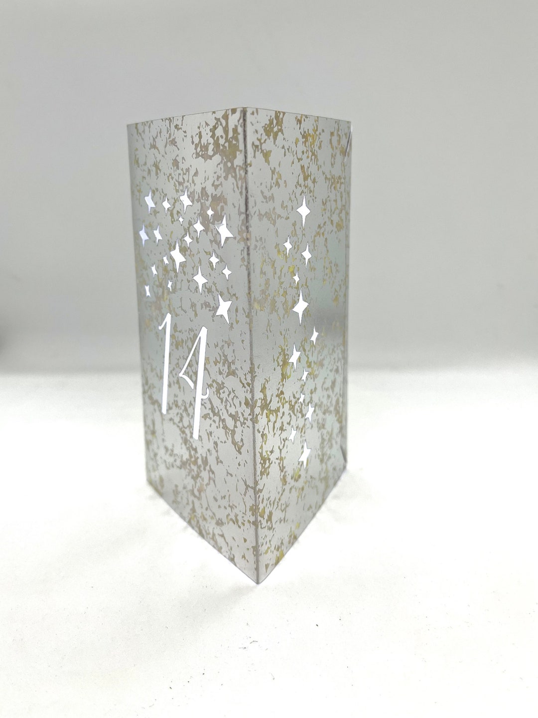Starry Night Tower Table Numbers Are 3-sided Luminaries. Beautiful ...