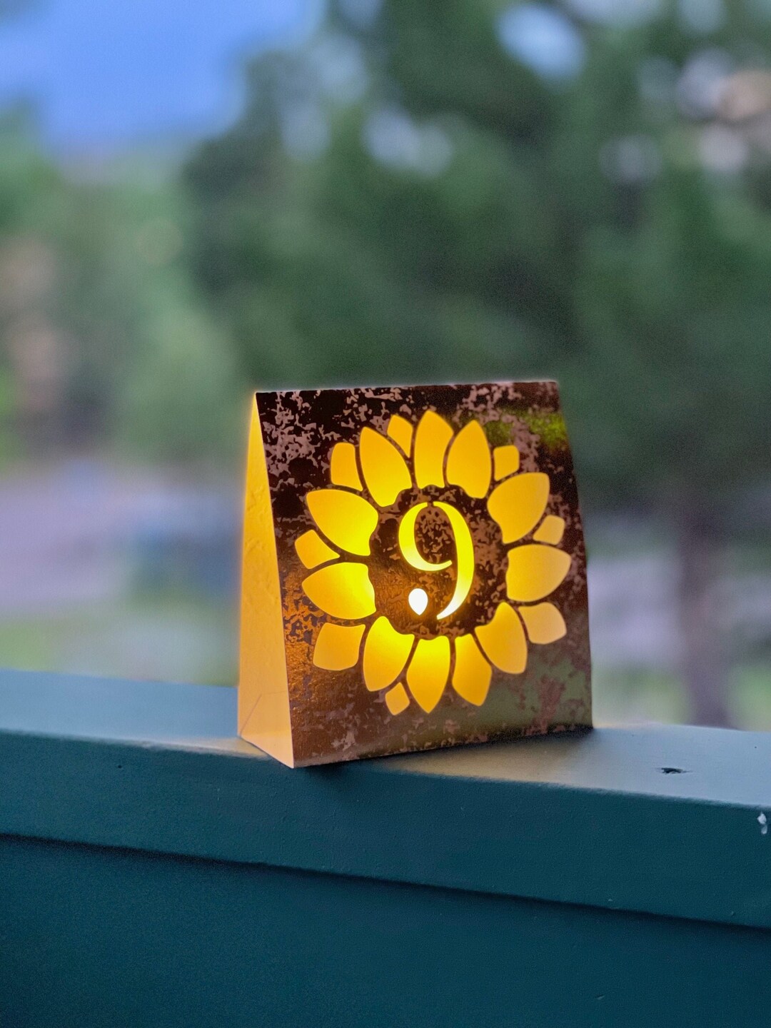 SUNFLOWER Table Numbers Luminaries Gold, Copper, White, Vanilla, Kraft ...