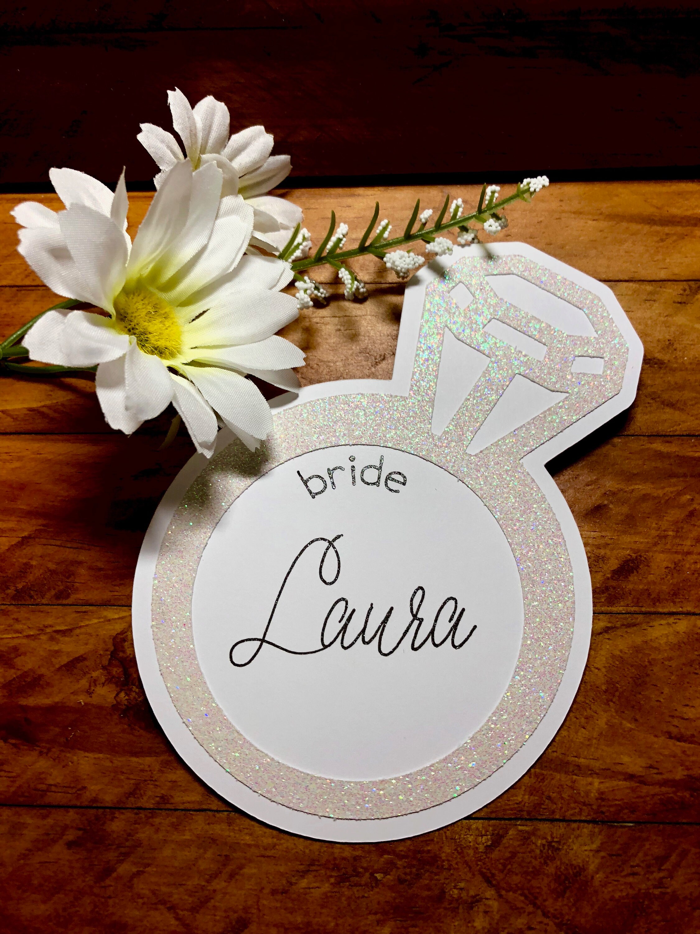 bridal shower tags personalized bride name tag wedding shower
