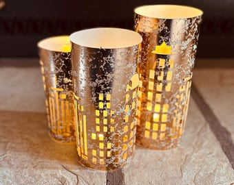 City Lights Centerpiece set (total of 3  pieces) made from Card Stock.