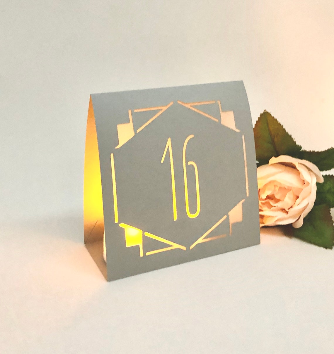 ART DECO Table Number Luminaries Wedding Table Numbers Free - Etsy