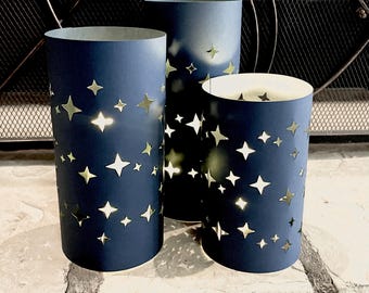 Star Luminary Centerpiece Set (total of 3 items) made from Card Stock.