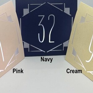 Art Deco Table Number Luminaries: Wedding Reception Centerpiece image 6