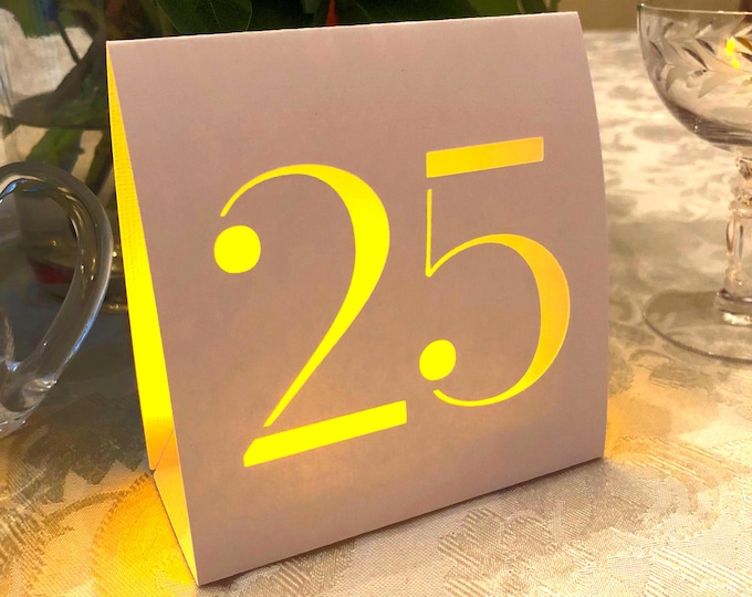 Classic Table Number Luminaries