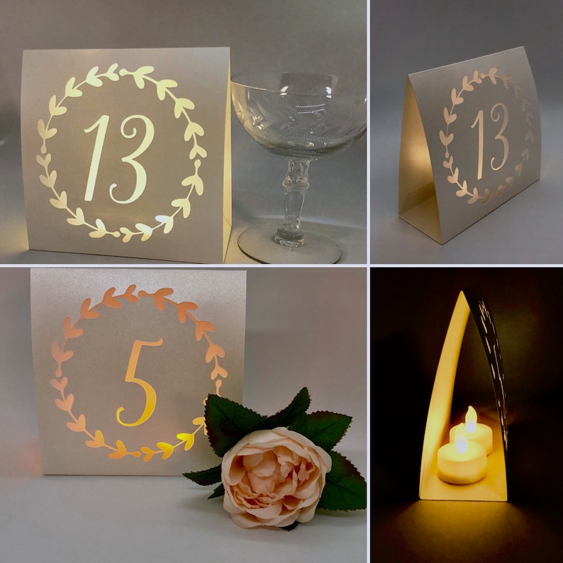 Elegant Wedding TABLE NUMBERS for Weddings wreath design Etsy