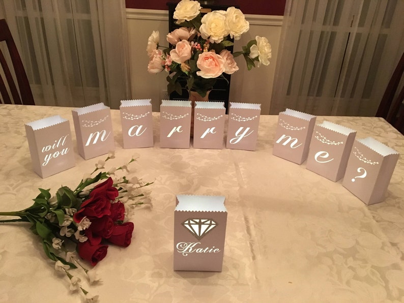 Engagement Proposal Personalized WILL You MARRY ME Set Etsy