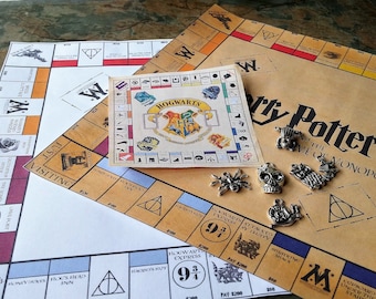 Harry Potter,Monopoly,8 or 10in Travel Set,Harry Potter Game, Handmade, Harry Potter, Monopoly Set,Harry Potter Gifts, Harry Potter Monopoly