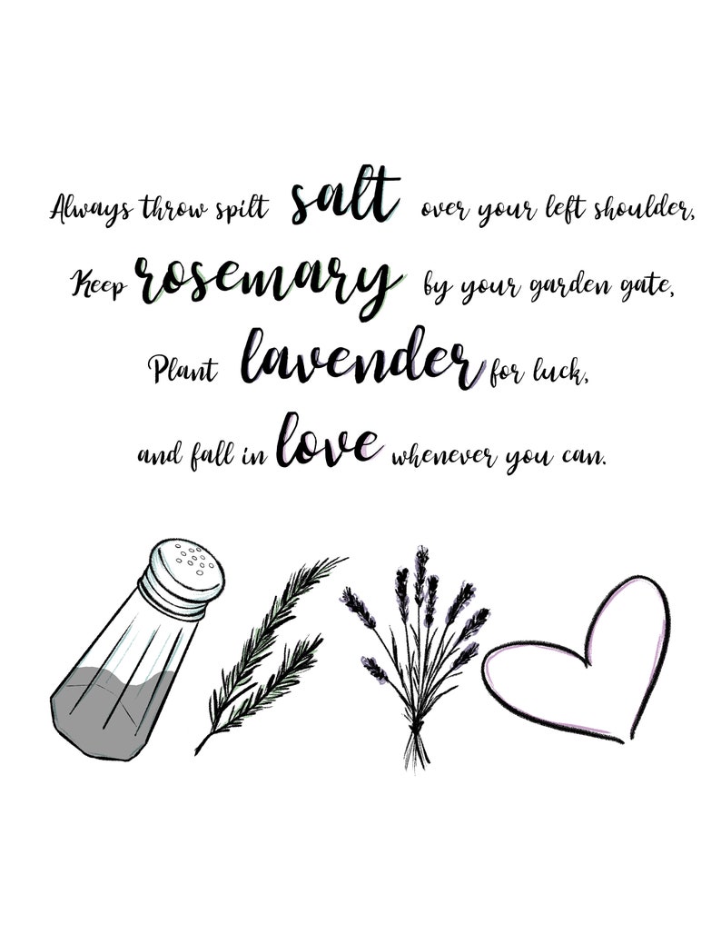 Practical Magic Salt Rosemary Lavender Love Quote Digital Etsy