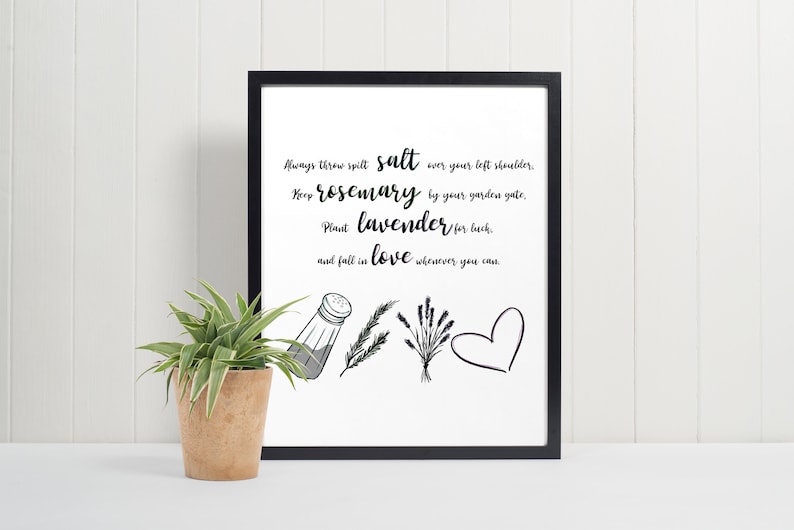 Practical Magic Salt Rosemary Lavender Love Quote Digital | Etsy