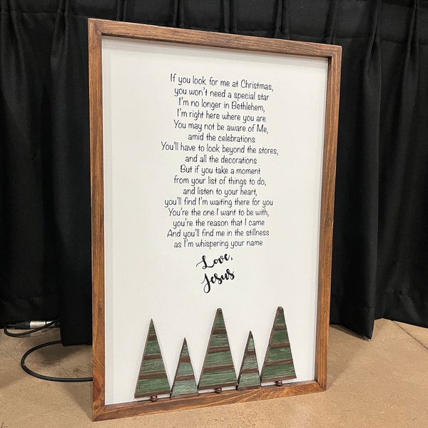 If You Look for Me at Christmas Poem Etsy