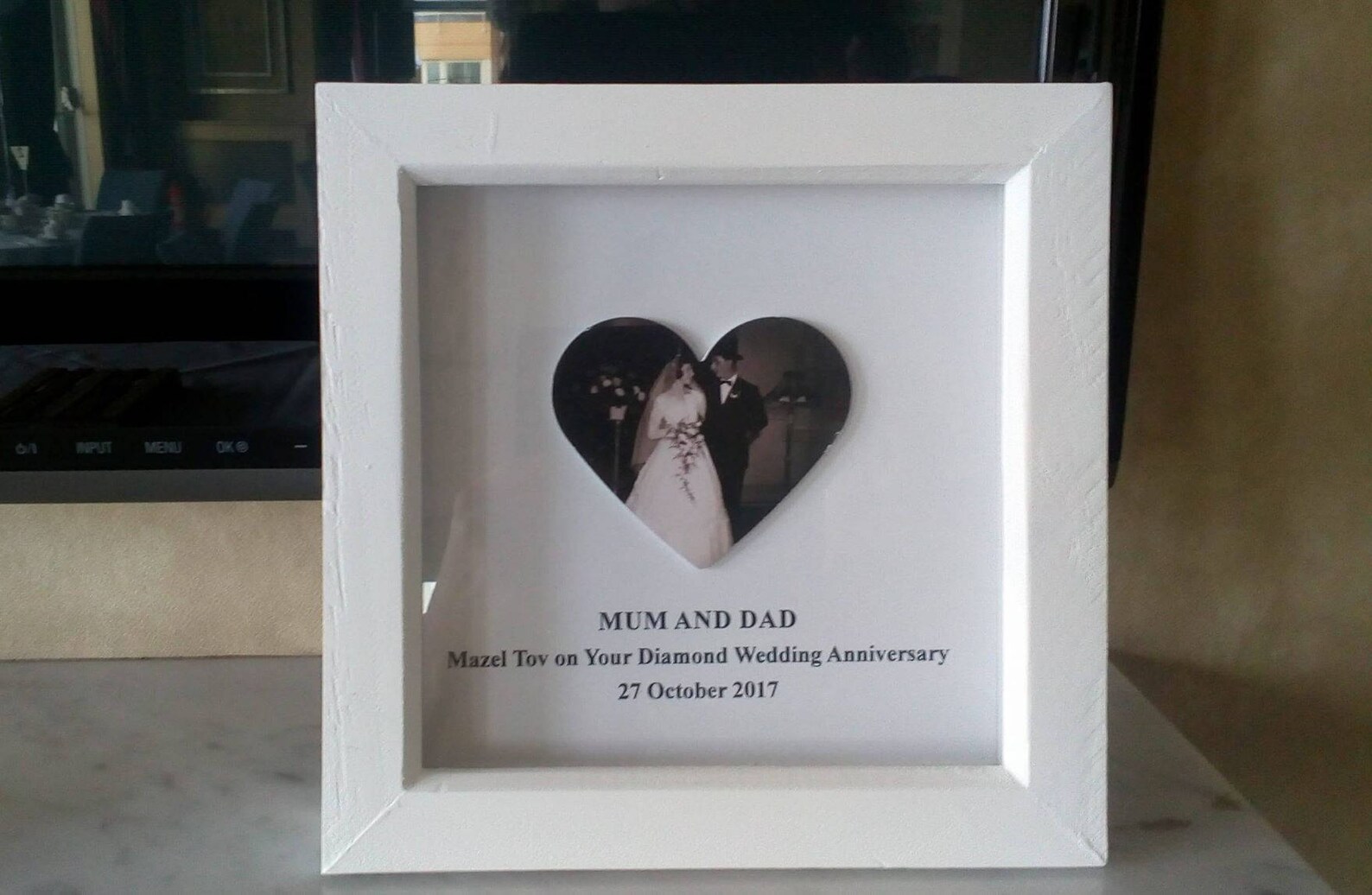 Diamond Wedding Anniversary Framed Personalised Photo 60 Etsy