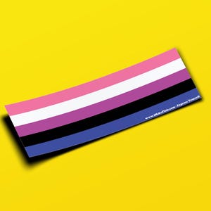 Genderfluid Pride LGBTQ - Adesivo per paraurti o magnete 10" x 3" - Impermeabile - Resistente ai raggi UV/graffi