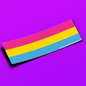 Pansexual Pride LGBTQ - Adesivo per paraurti o magnete 10" x 3" - Impermeabile - Resistente ai raggi UV/graffi
