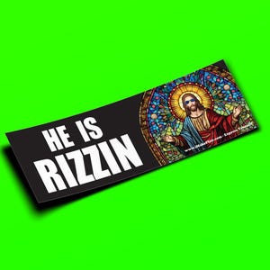 Lui è Rizzin Jesus - Adesivo per paraurti o magnete 10" x 3" - Impermeabile - Resistente ai raggi UV/graffi