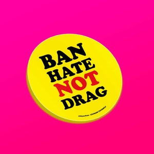 Ban Hate Not Drop - 3 &quot;Gloss Laminierter Aufkleber - Wasserflasche - Laptop - Notebook - Auto - Autoaufkleber
