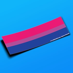 Bisexual Pride LGBTQ - Adesivo per paraurti o magnete 10" x 3" - Impermeabile - Resistente ai raggi UV/graffi