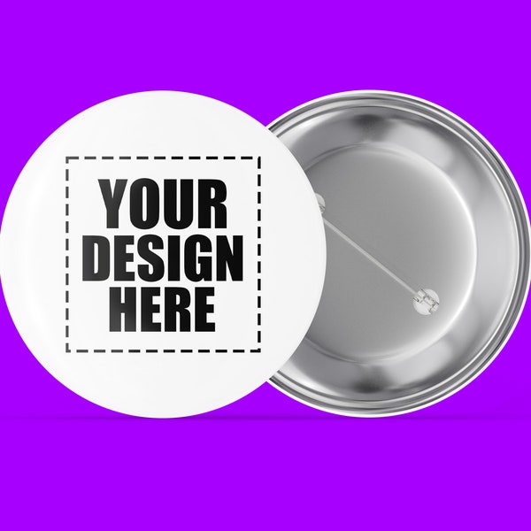 Your Logo, Art, Brand, Design, Band, or Anything Else on a Button - Handmade Pin Back Button