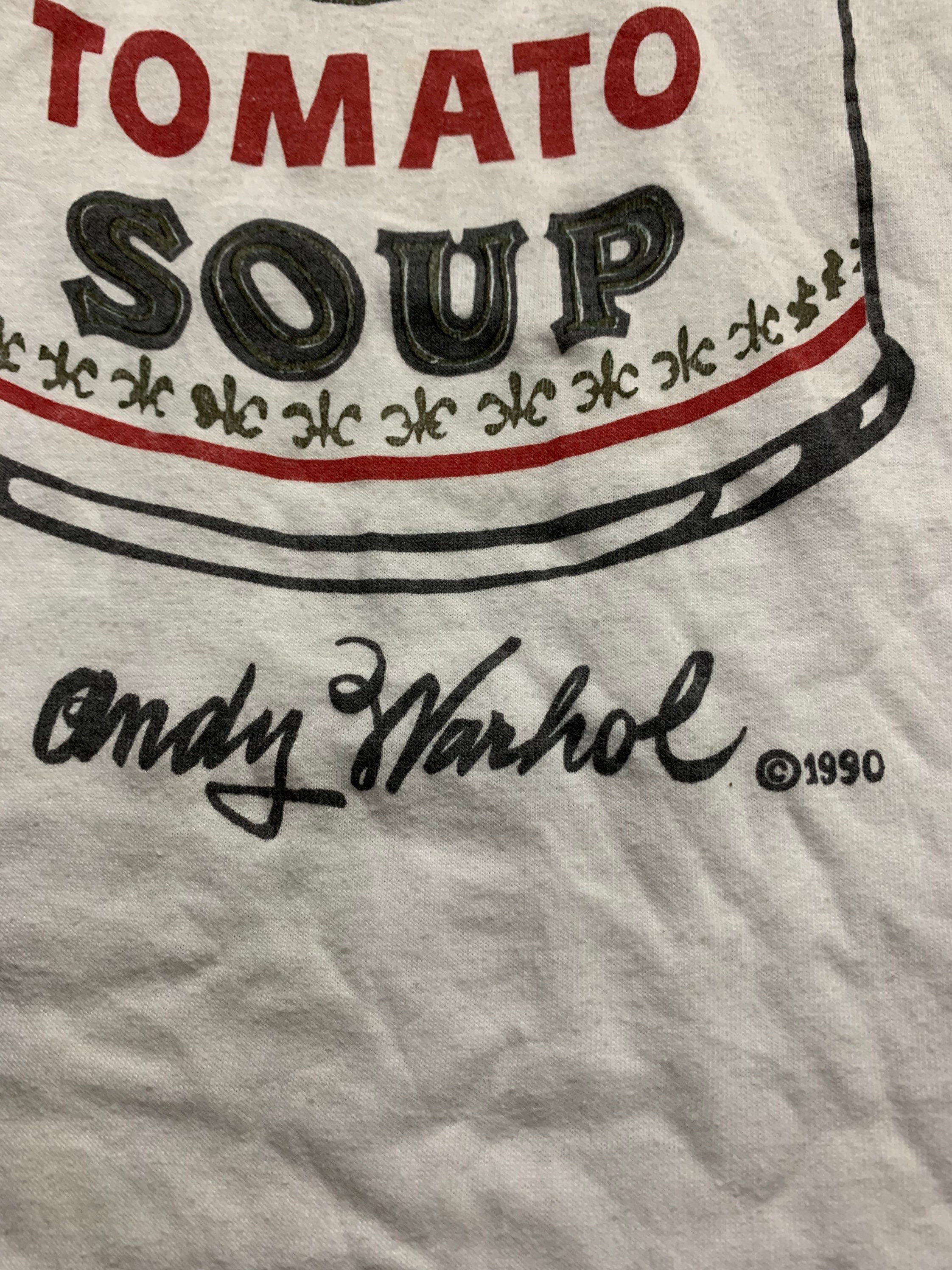 90s Andy Warhol “TOMATO SOUP” musium tee Vintage Andy Warhol Campbells Condensed Tomato 1990 X