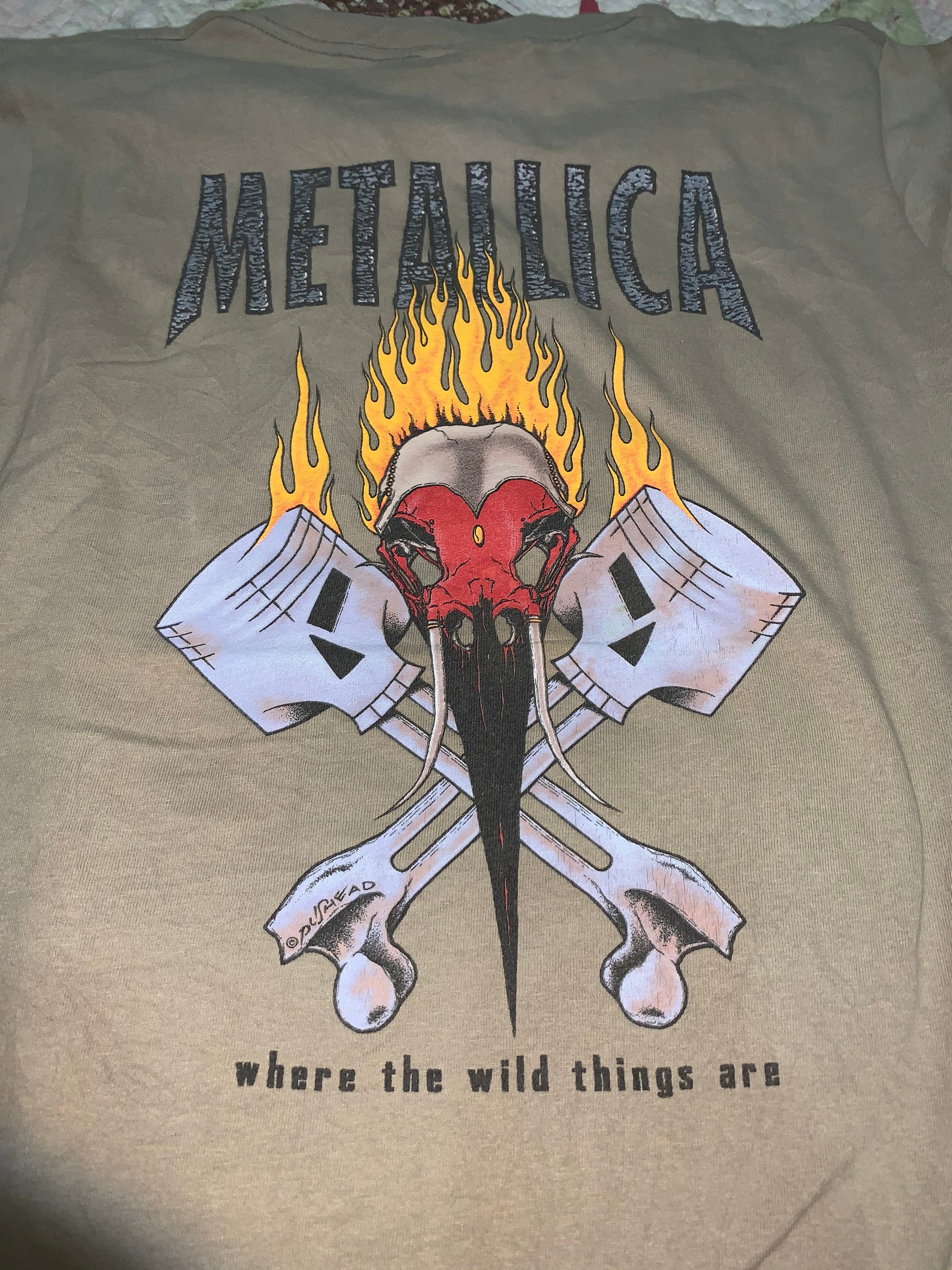 Rare!! Vintage Metallica Pushead Design Burn Your Fingers One by 