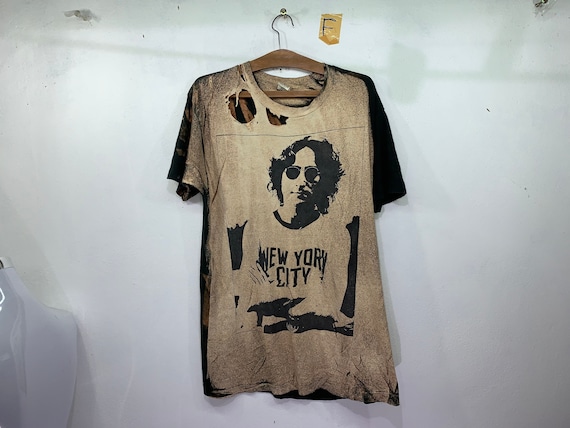 Rare!! Vintage John Lennon Acid Wash Distressed Inspired