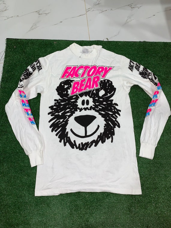 Vintage Rare 80s Factory Bear Tshirt Skateboards Bmx