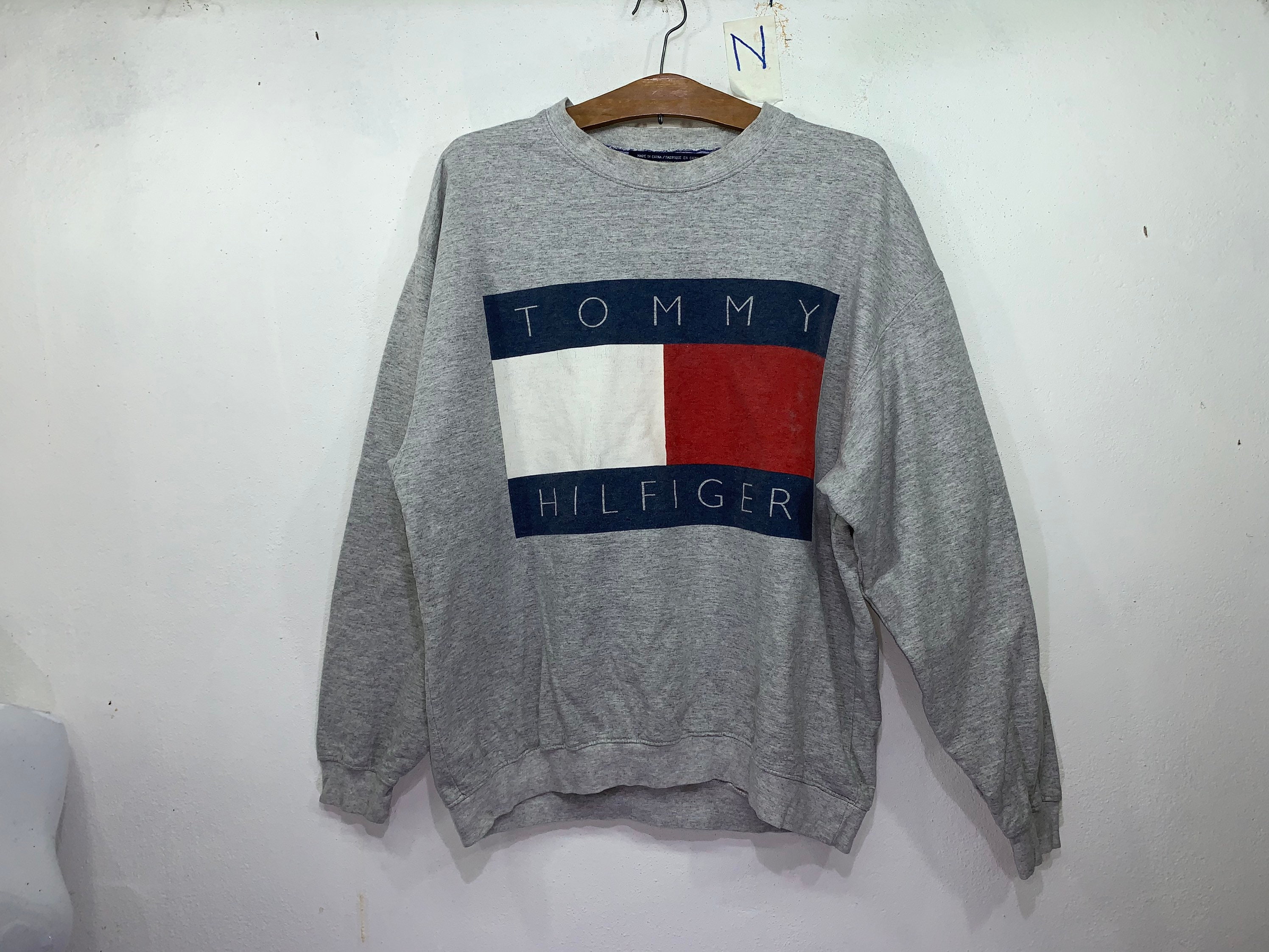 Vintage Tommy Hilfiger Spellout Big Logo Sweatshirt Size M - Etsy