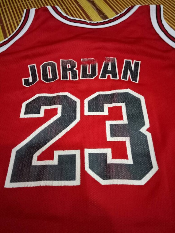 Half Sleeve Red and Black Basketball Jersey 23 Chicago Bulls