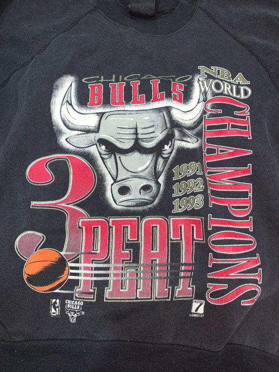 Vintage Chicago Bulls NBA World Champions 1991 19… - image 3