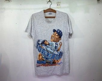 Vintage Hideo Nomo Tornado Warning #16 Los Angeles Dodgers MLB