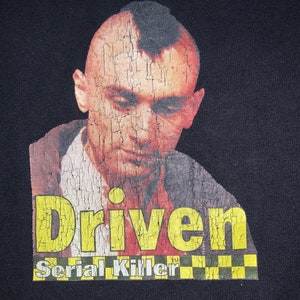 Selten Jahrgang Taxifahrer Serienmörder gefahren Robert De Niro Film Martin Scorsese T-shirt S Bild 3