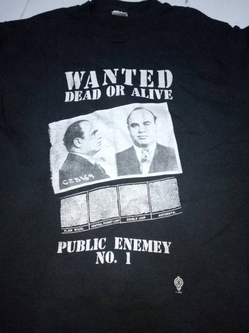 Vintage Al Capone American Gangster Public Enemy 1995 Wanted Dead Or Alive Large store Q image 2
