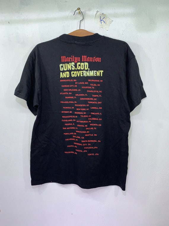 Rare! Vintage Marilyn Manson Guns God and Government American