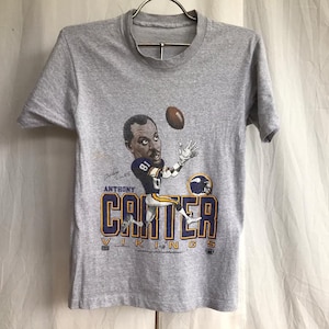 Rzadkie! Koszulka vintage Anthony Carter Vikings Lion American Football National Football League T-shirt z pojedynczym szwem M