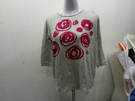 Yohji Yamamoto, YOHJI YAMAMOTO Abstract Design Floral Sweater Vintage Yohji Y's For Living Japan Designer Streetwear Large Size