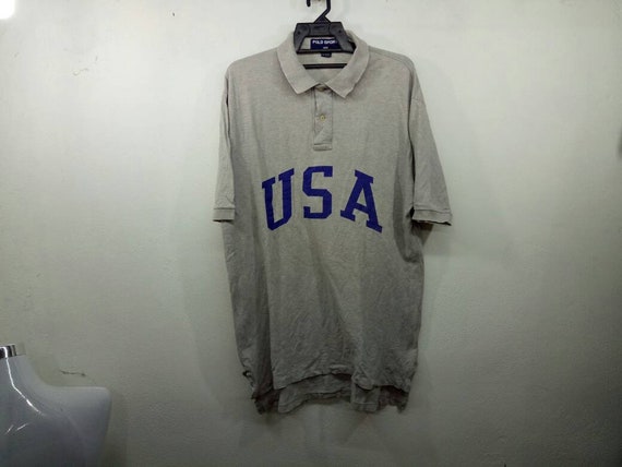 Rare!! Polo Sport Ralph Lauren Spellout USA  Larg… - image 1