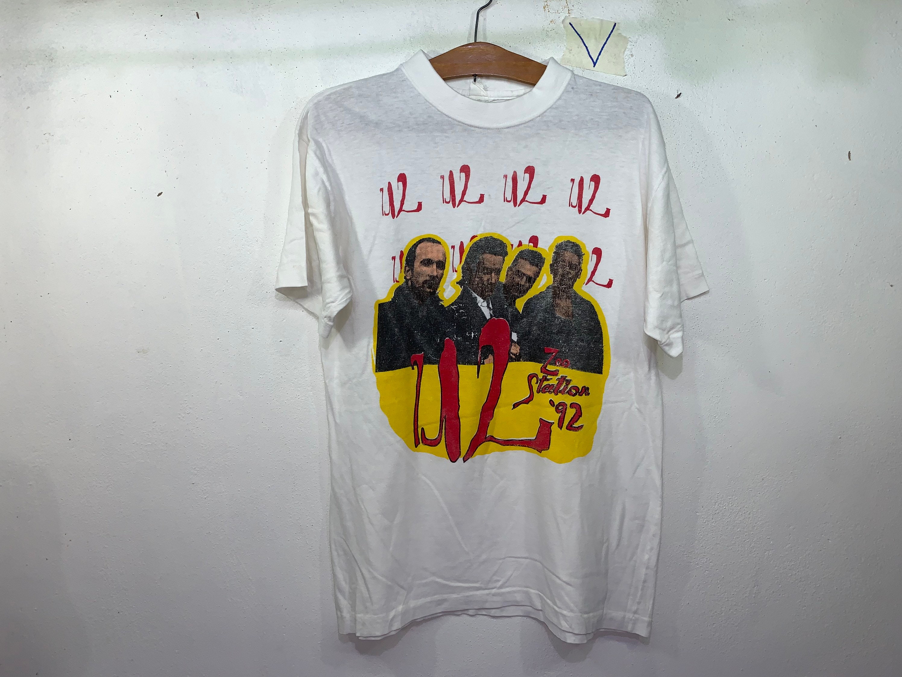 ビンテージ・ロックTシャツ：1992年 U2、XL、アメリカ製、33年前