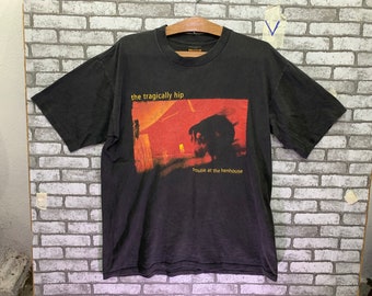 Rare 90s the Tragically Hip Concert T-shirt Trouble at the