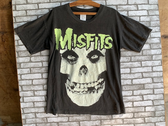 Vintage 90s Misfits Jurek Skull Glow in the Dark Big Face - Etsy