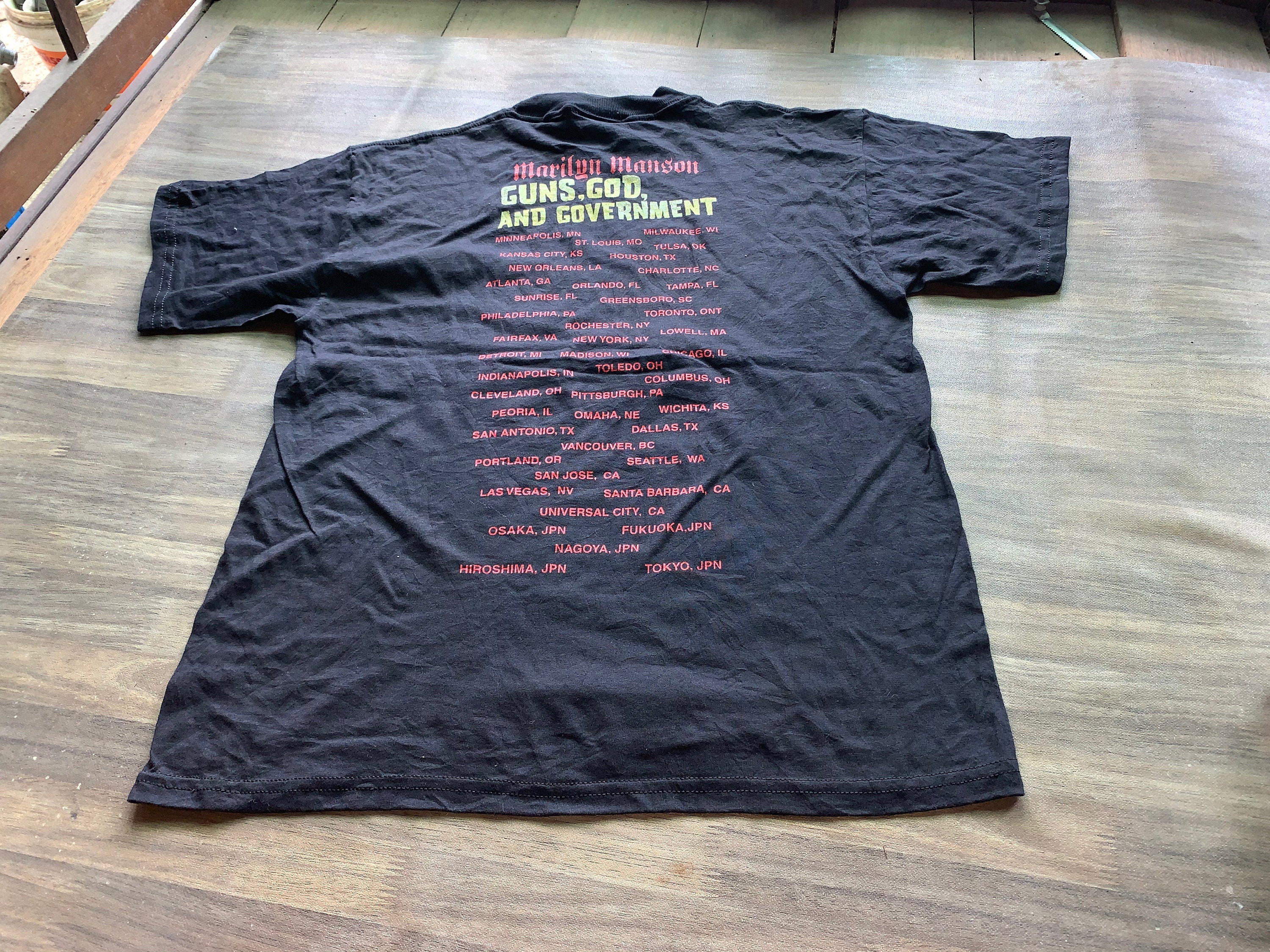Rare! Vintage Marilyn Manson Guns God and Government American 