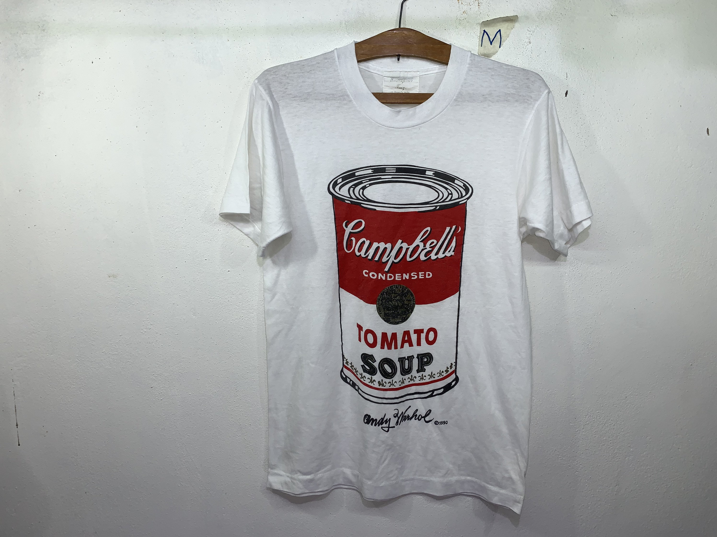 90s Andy Warhol “TOMATO SOUP” musium tee Vintage Andy Warhol Campbells Condensed Tomato 1990 X