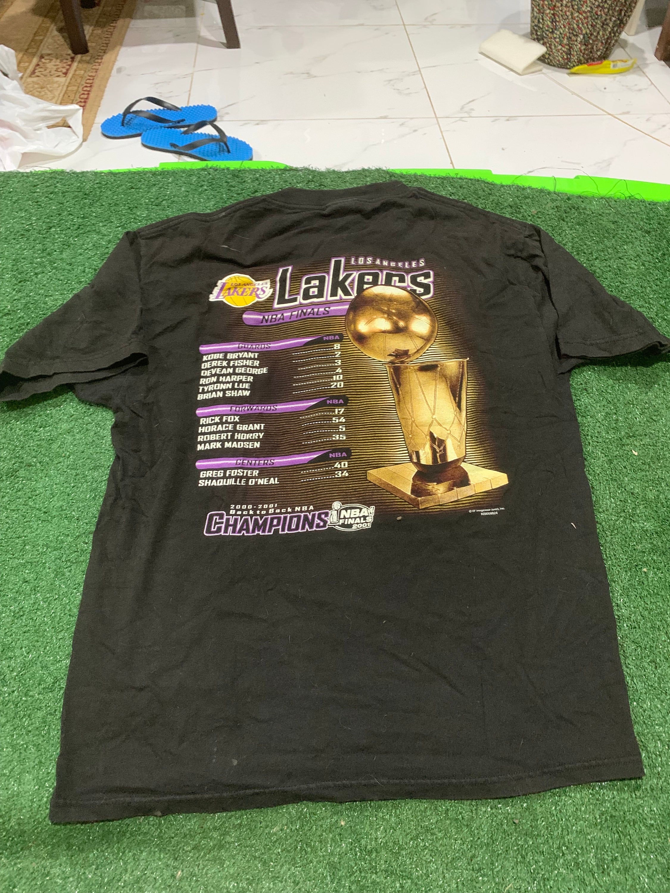 Los Angeles Lakers Nba Finals Back to Back Champions 2001 L Size 