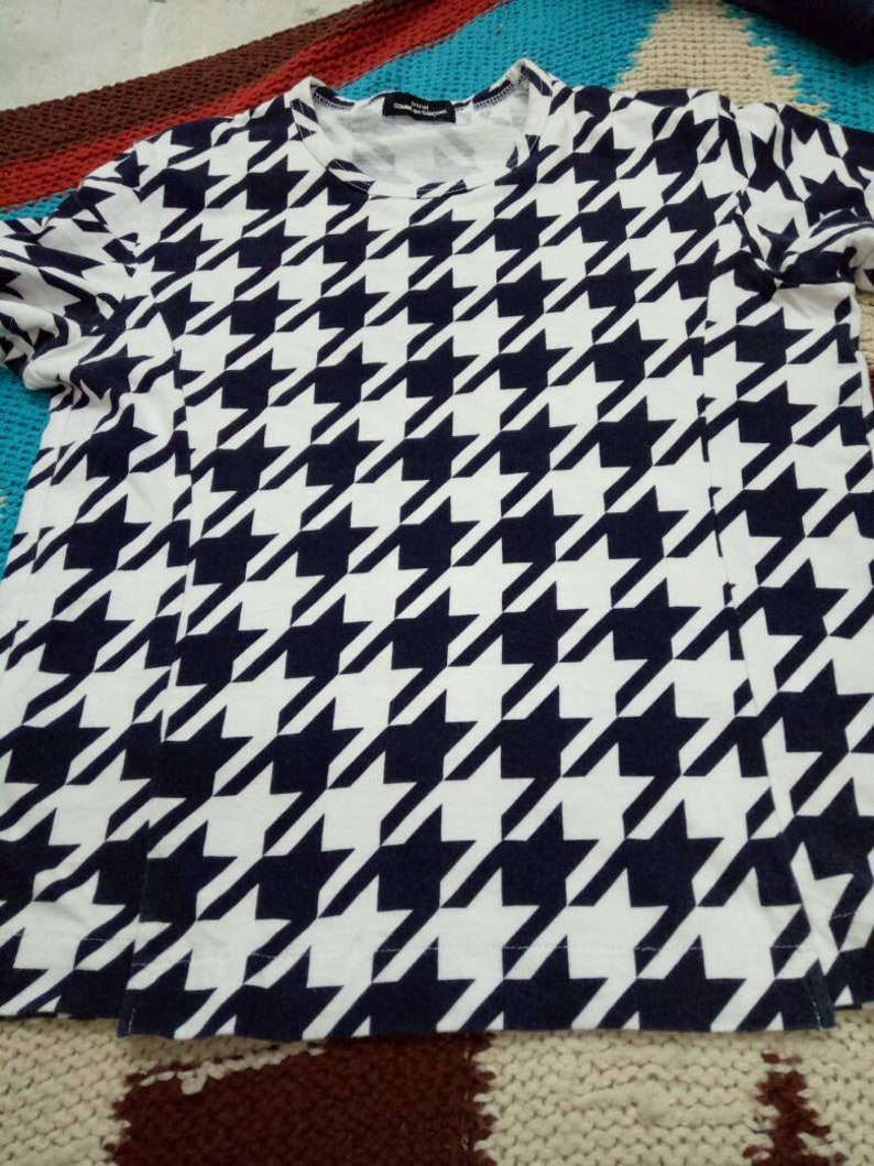 Rzadki!! Koszulka Comme Des Garcons Tricot Abstrakcyjny wzór z krótkim rękawem Mały rozmiar Projektant (sklep P) zdjęcie 8