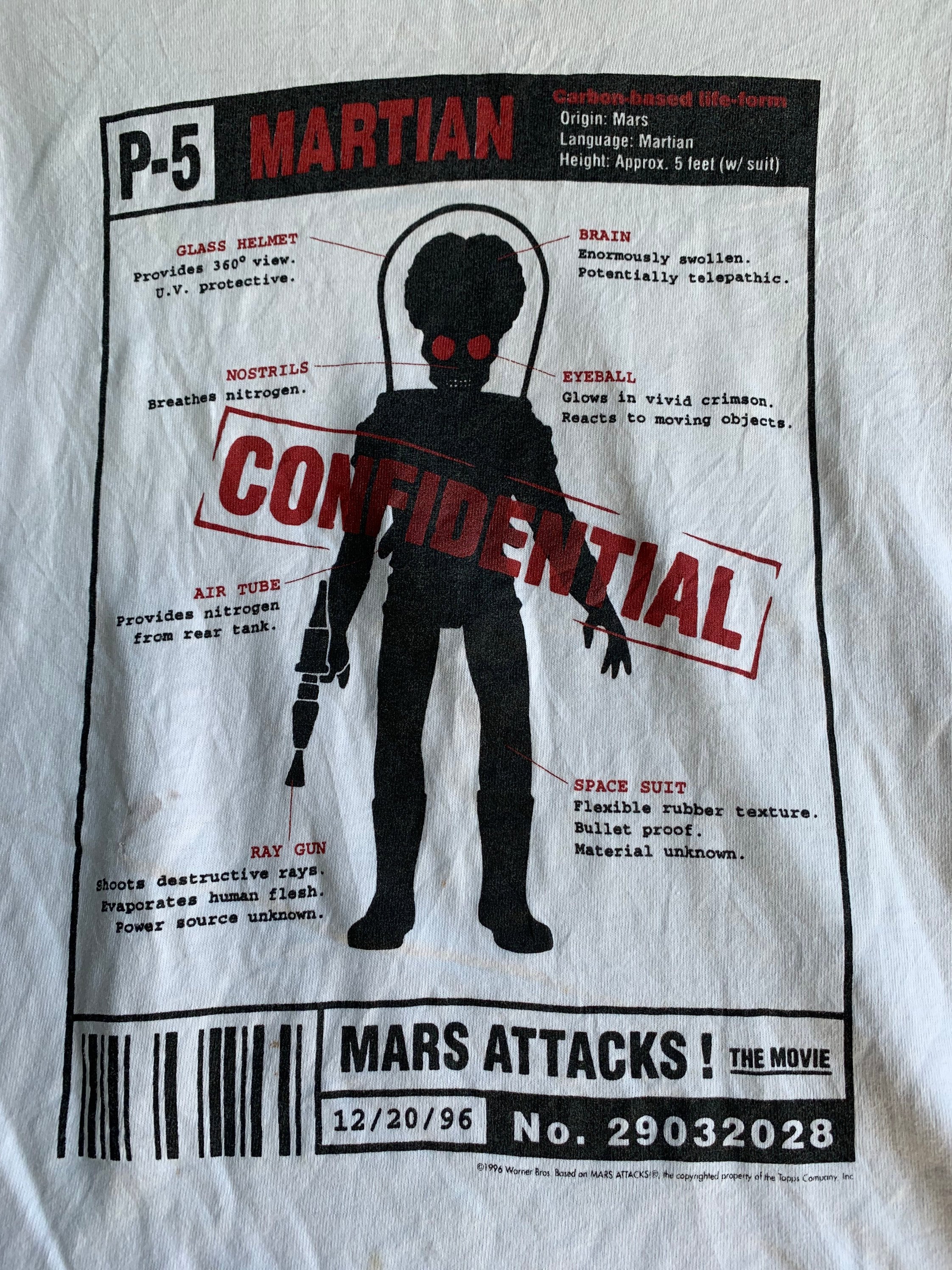 Vintage Mars Attack the Movie Confidental Aliens Army 1996 Warner 