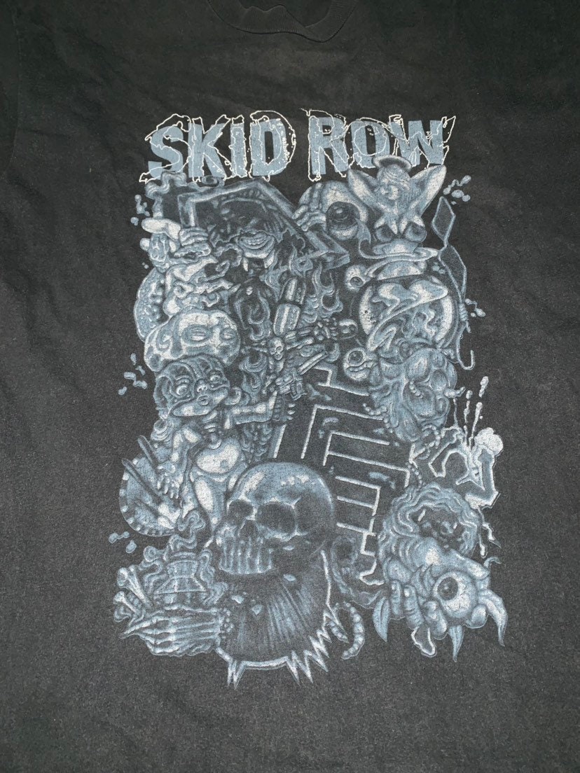 SKID ROW Sub human RACE ヴィンテージ 半袖Tシャツ Rare!! Vintage Skid Row Sub Human Race Track American Rock Band