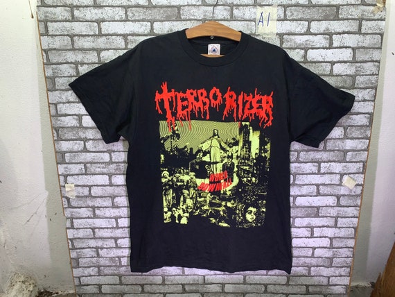 テロライザー ワールド ダウンフォール アメリカン グラインドコア バンド Earache Records Tシャツ L - Etsy 日本 テロライザー ワールド ダウンフォール アメリカン グラインドコア バンド Earache Records Tシャツ L - Etsy 日本
