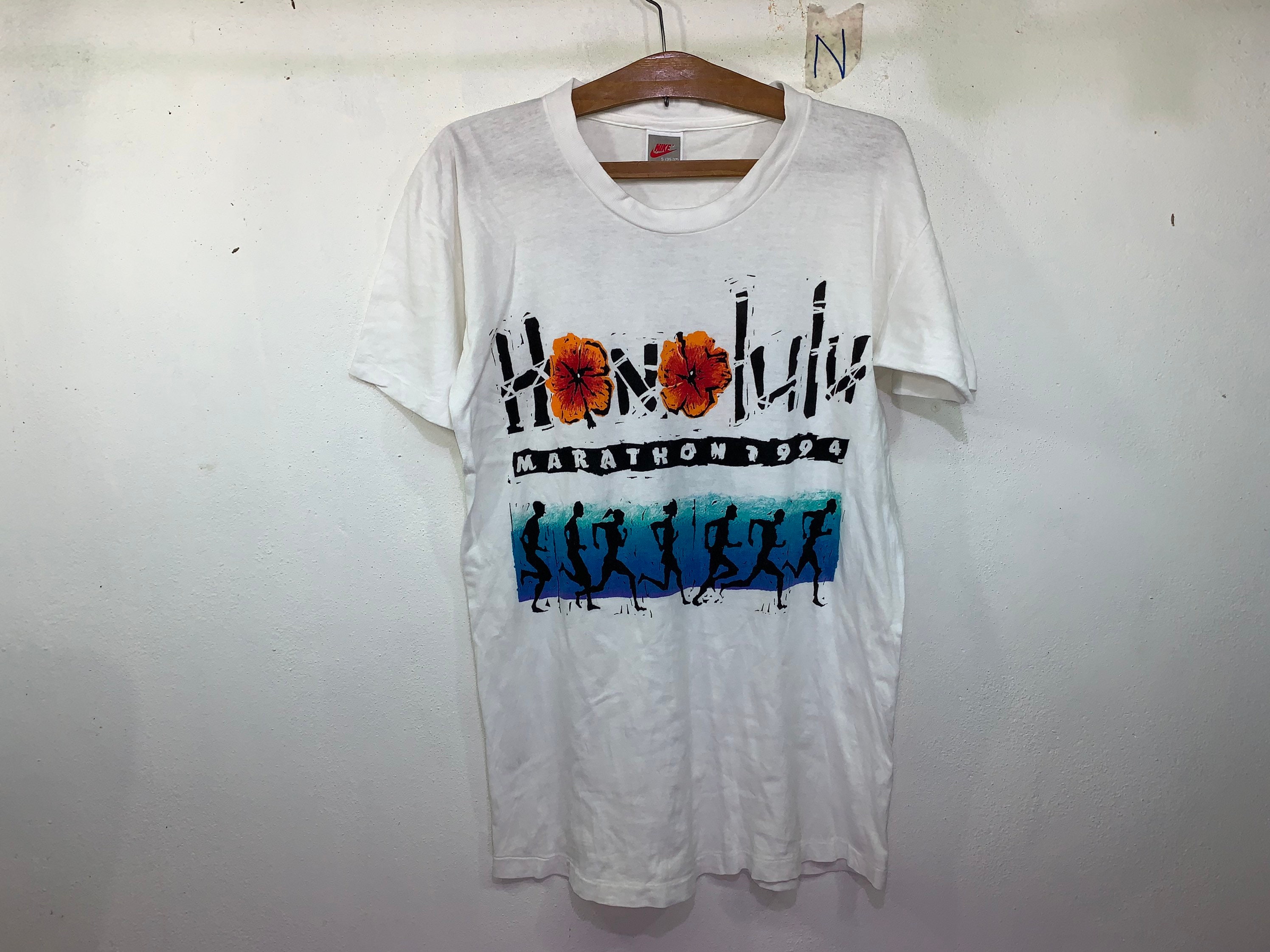 Vintage 1994 Nike Grey Tag Just Do It Honolulu Marathon