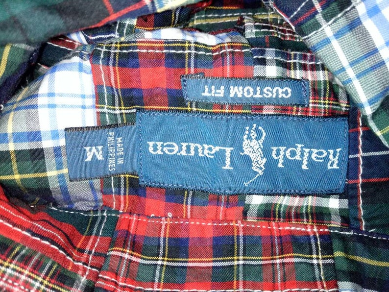 Rare Vintage Polo Ralph Lauren Patchwork Long Sleeve Medium - Etsy