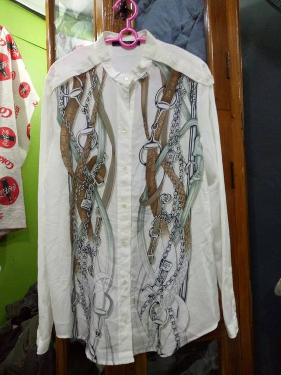 Gucci Baroque blouse white blouse classic secretar